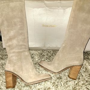 Franco sarto taupe knee high boots never worn